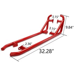 Ecotric Red Nerf Bars Rock Sliders Compatible 2014-2023 Polaris Rzr Xp 1000/