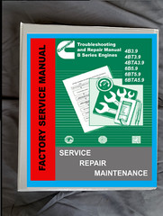 Cummins 6BT 4BT 6B 4B Marine Construction Diesel Engine Service Manual binder O