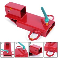 2″ Clamp On Forklift Hitch Receiver Pallet Fork Trailer Towing Adapter
