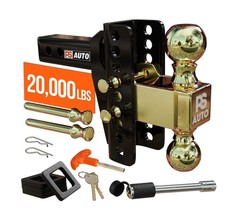 Adjustable Drawbar Trailer Hitch – 20,000 LBS, Fits 2 and 2-5/16 Inch Balls, …