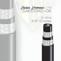 3/8” Hydraulic Hose with 3/8 FEMALE JIC 37° Ends, #6 FEMALE JIC37° (4,800psi)