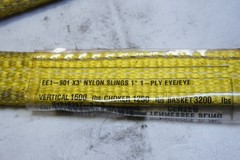 Used Lot of 6 Nylon Lifting Sling – Straight Eye & Eye – 1″ X 3′ – 1-Ply EE1-901