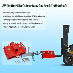 2″ Forklift Hitch Receiver Dual Pallet Forks Trailer Towing Adapter Attachment