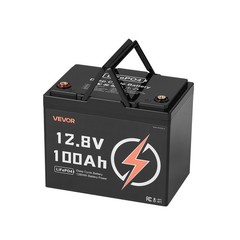 2 Pack 12V 100Ah LiFePO4 Battery, Up to 15000 Cycles, Deep Cycle Lithium Iron Ph