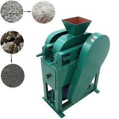 Electric Double Roller Crusher Rock Stone Ore Crushing Machine 220V 2HP/1.5KW