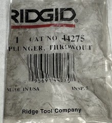 NEW RIDGID 44275 Throwout Plunger, Made in USA