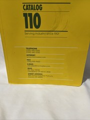 McMASTER CARR Catalog INDUSTRIAL Parts Equipment SUPPLY #110 CLEVELAND OHIO