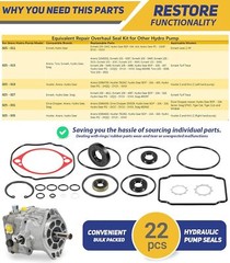 70525 Overhaul Seals & Gaskets Kit Replace for Hydro-Gear Hydraulic Pump BDP10A