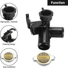 Engine Radiator Filler Neck with Sealed Cap Upper Radiator Coolant Filler Neck W