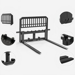 45″ Skid Steer Pallet Fork Attachment w/48″ Blades Quick Tach Pallet Fork 4000LB