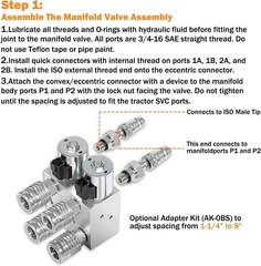 Hydraulic Multiplier Kit 2 Circuit Selector Valve and Switch Box Control