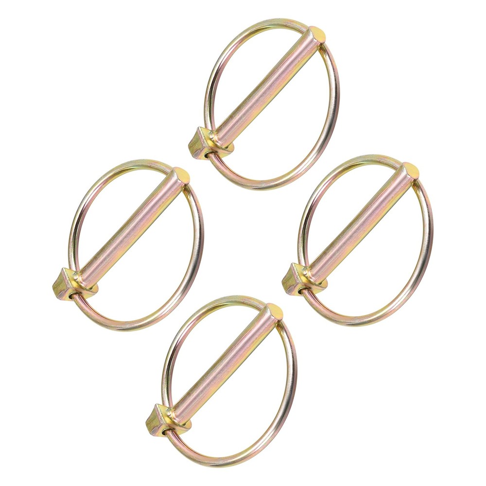 4Pcs 1/4″x2″ Carbon Steel Linch Pin with Ring for Boat Kayak Canoe