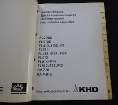1979-91 Deutz KHD Tractor FL Diesel Engines SPECIAL TOOLS Catalog Manual RARE