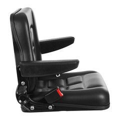 Adjustable Forklift Tractor Lawn Mower Seat with Armrests 35°–180° Backrest