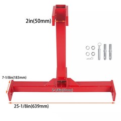 Category 1 Trailer Hitch 3 Point 2″ Receiver Tractor Tow Hitch Drawbar Adapter