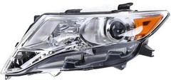 2009-2016 Toyota Venza Halogen Headlight Assembly Black Housing Clear Lens Pair