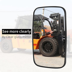 9X5.5In Universal Forklift Mirrors – Adjustable Glass Mirror for Truck, Tractor,