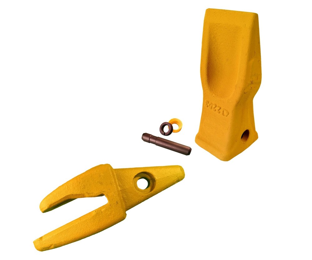 1 CAT Style Backhoe Bucket Shank 1″ Lip, Abrasion Tooth 4T-2203, 119-3204 w Pins