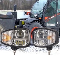 Led Headlight Lights For JCB Telehandler Loader Loadall bobcat Wired Headlamps