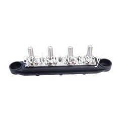 New Red & Black 5/16″ 4 Stud Power Distribution Block -BUSBAR- With Cover
