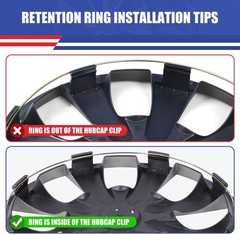 15 Inch Hubcaps Fit for 2009-2019 Corolla Set of 4 ABS PC Material Lacquer
