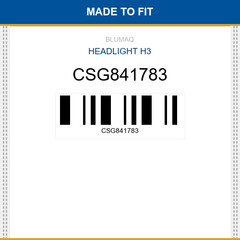 CSG841783 Headlight h3 Made to fit
