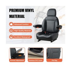 TICSEA Universal Tractor Seat, Forklift Seat with Seatbelt and Adjustable Bac…