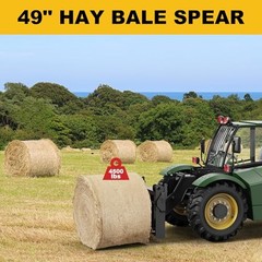 Hay Bale Spear 49 Quick Attach 4500 lbs Tractor