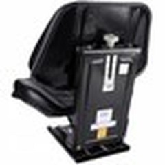 S8301276 Low Back Seat, Black Vinyl w/ Mechanical Suspension Fits White