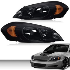 LED DRL Headlights for Chevy Impala 06-16 Monte Carlo 06-07 Smoke Black 25958360