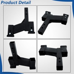 Hitch Extension 2in Receiver 2.25in Riser 8.25in Drop 7500lbs Matte Black