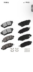 D1650 Front Rear Ceramic Disc Brake Pads Kit for Nissan Altima 2019-2022