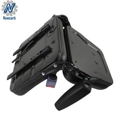 Black Forklift Seat PVC Tractor Seat W/ Armrests Seat Belt Seat Switch Universal