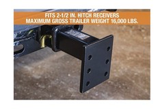 Buyers Products PM25612 Pintle Hook Mount, 2 Position Drop, Adjustable Traile…