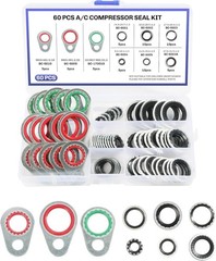 A/C O Ring Kit, 60pcs AC Seal Kit, Silver Rubber Automotive Air Conditioning …