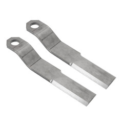 2 x Mild Steel Brush Hog Cutter Blade 10mm For Mower King Skidsteer Skid Loader