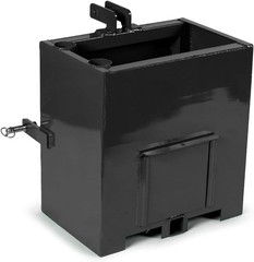Heavy Duty 800lb 3-Point Ballast Box for Cat 1 Tractor, Includes Tool Pockets