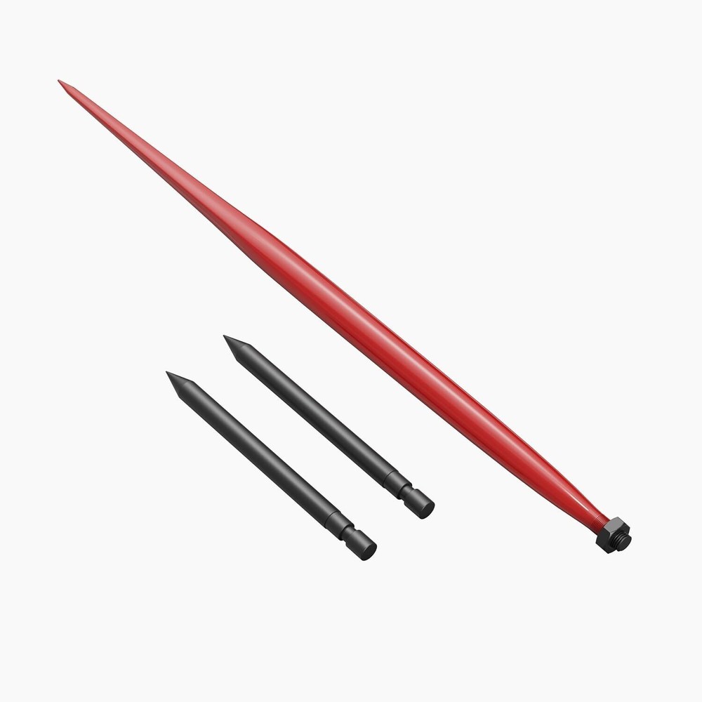 49″ Hay Spear Attach 4500lbs Quick Attach Bale Hay Spike with 2 Stabilizer Spear