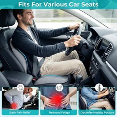 Serdyes Seat Cushion Lumbar Support Pillow For Truck Driver Memory Foam Chair