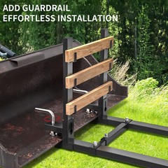 Heavy-Duty 4000lb Clamp-on Pallet Fork W/ Adjustable Stabilizer & Guard Bar