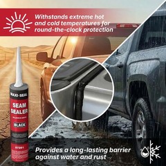 Maxi-Seal Black Polyurethane Seam Sealer (6-Pack, 10.5oz Tube) Durable &