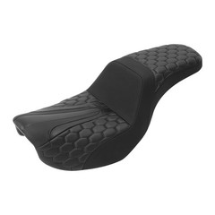 Seat Cushion Rider Driver Passenger Seat Harley Dyna Street Bob Wide Glide Black