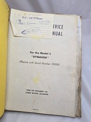 Bucyrus-Erie Dynahoe Model C Operating Service Parts Manual Vintage M3 Book