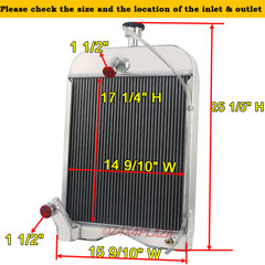 Aluminum Radiator For Ford 2N 8N 9N Model 8N8005 AR2018 437821 Tractor