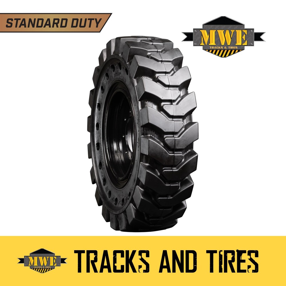 Fits CAT 226D Skid Steer – 12-16.5 TNT Right Mounted Heavy Duty Solid Rubber Tir