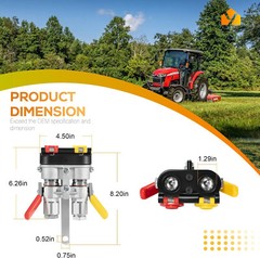 9500-4 Agricultural Tractor Clamp Kit Hydraulic Break-Away Coupler w/ Dust Cover