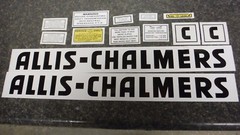 ALLIS CHALMERS MODEL C DECAL SET. ALL DECALS ON TRACTOR. SEE DETAILS & PICS.
