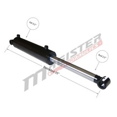 Hydraulic Cylinder Welded Double Acting 5″ Bore 12″ Stroke Cross Tube 5×12 NEW