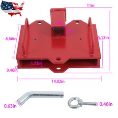 2″ Forklift Hitch Adapter Dual Pallet Trailer Tow Receiver Attachment Tractor