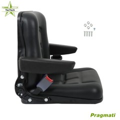 Universal Tractor Seat Adjustable Armrest and Slide Trenchers Back & Seatbelt
